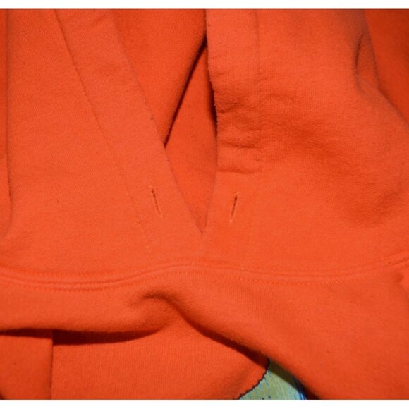 Guy Harvey Men's Orange Hoodie Pocket Sweatshirt Size L Swordfish & Logo Comfy - Picture 7 of 12